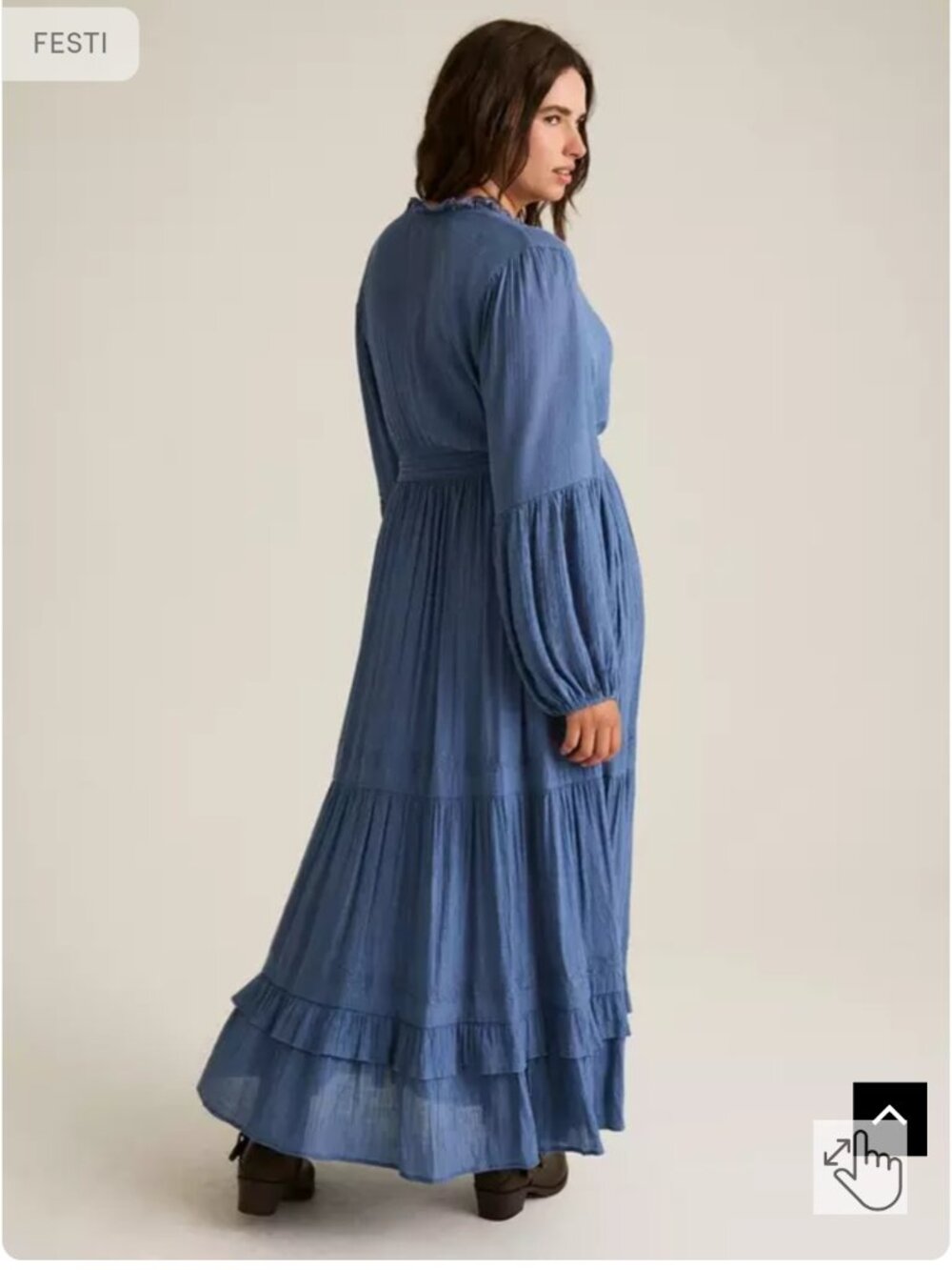 TORRID Blue Festi Peasant Dress